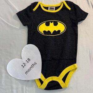 Batman - Logo Black and Yellow Kids One Piece short sleeve shirt